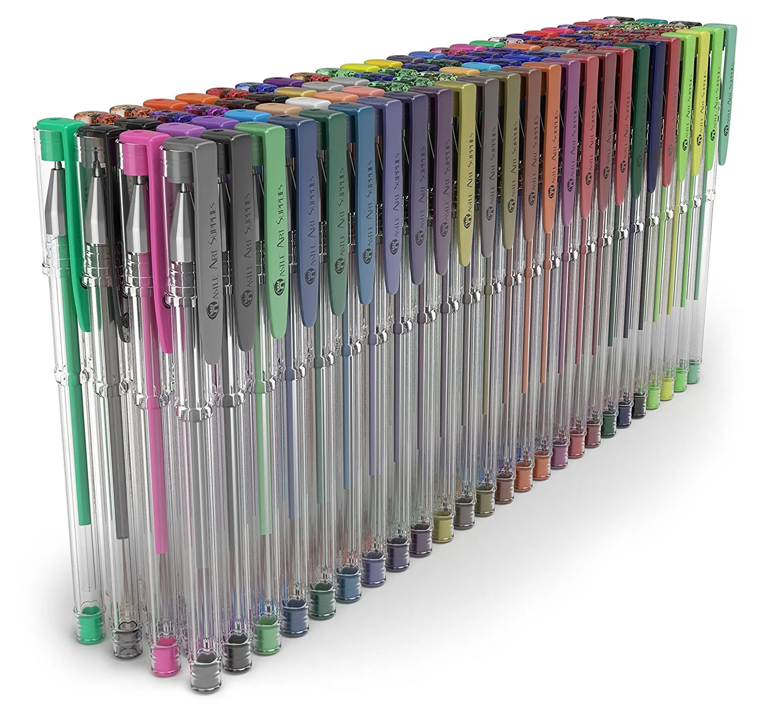 Цветные ручки. 100 Gel Pen Sets. Гелевые ручки. Большой набор гелевых ручек.