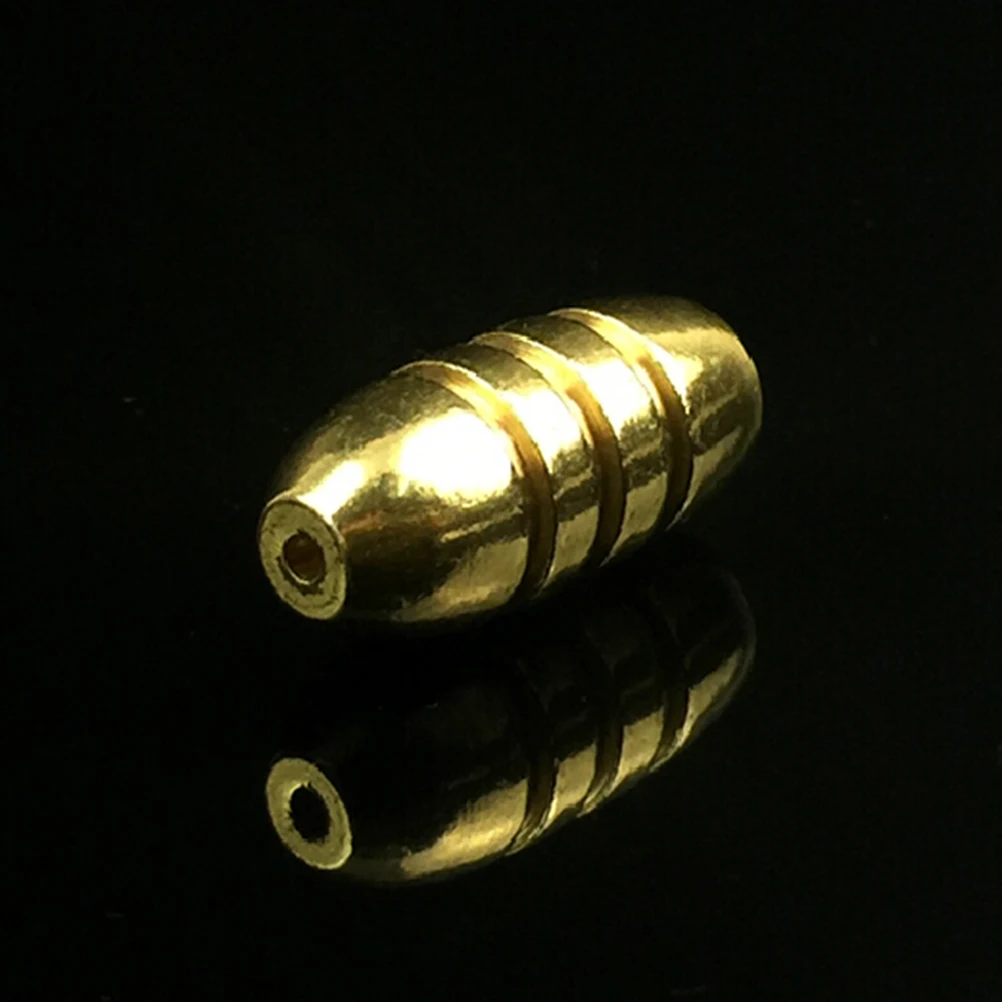 

10pcs/lot bullet copper fishing sinkers for soft lure bait additional weight sinkers fly tying accessories 1.8g 3.5g 5g 7g 10g