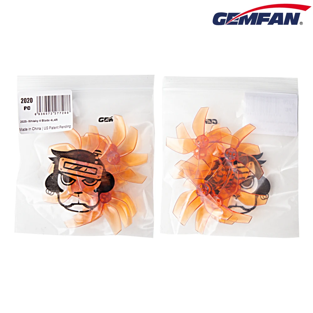 gemfan d51 2020 2x2 2 дюйма 503 мм 4 лопасти pc пропе