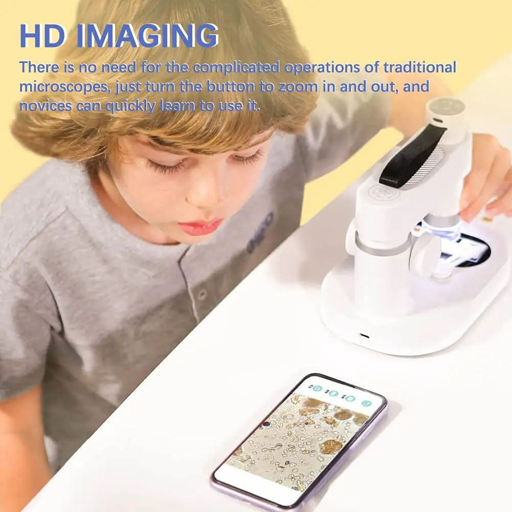 Умный Цифровой микроскоп съемный портативный электронный прибор с Wi-Fi
