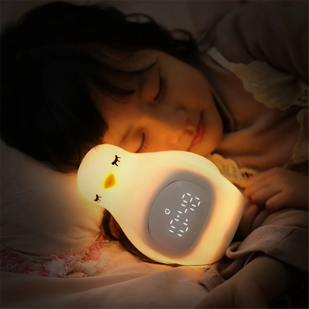 LED Digital Alarm Clock Kids Voice Control Night Light Snooze Function Clock Electronic Watch Table Decoration Clock