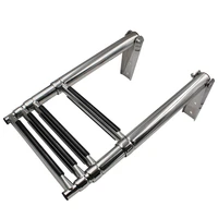 4 step 316 stainless steel marine boat ladder yacht polished steel telescope ladder
