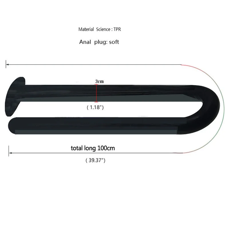 Анальная пробка очень длинная 100 см расширитель анальной клизмы мастурбатор