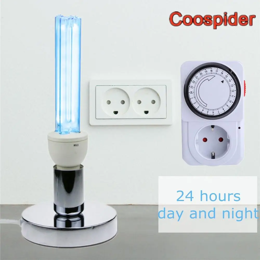 УФ UVC бактерицидная озоновая лампа с механическим таймером дезинфицирующий