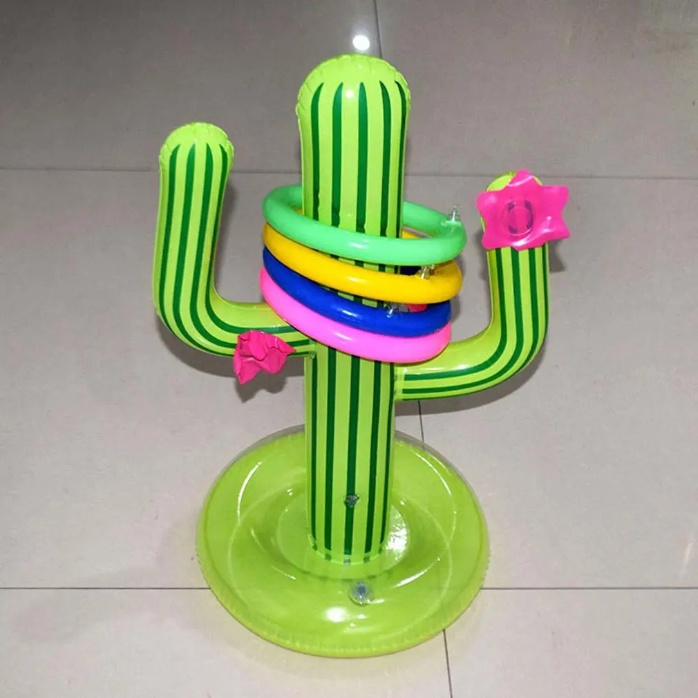 Надувные кактус кольцо бросок игры для бассейна вечерние поплавок Забавные