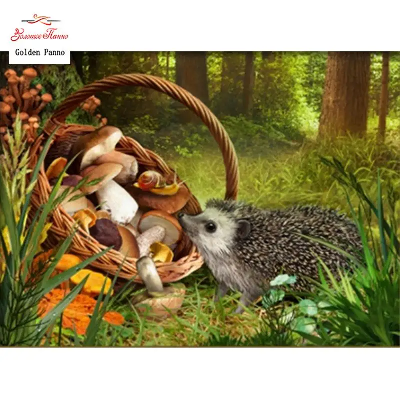 5D DIY Embroidery Diamond Painting Hedgehog Diamond Mosaic Animals Full Square Decor Picture Of Rhinestone Handmade Gift