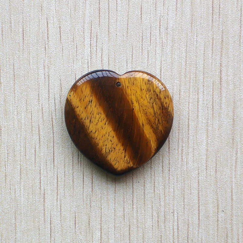 

Wholesale 10pcs/lot high quality natural tiger eye stone heart charms pendants for jewelry necklace making 35mm free shipping
