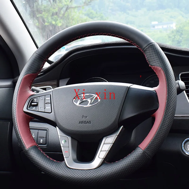 

For Hyundai MISTRA 2014-2020 Custom leather hand-sewn car steering wheel cover