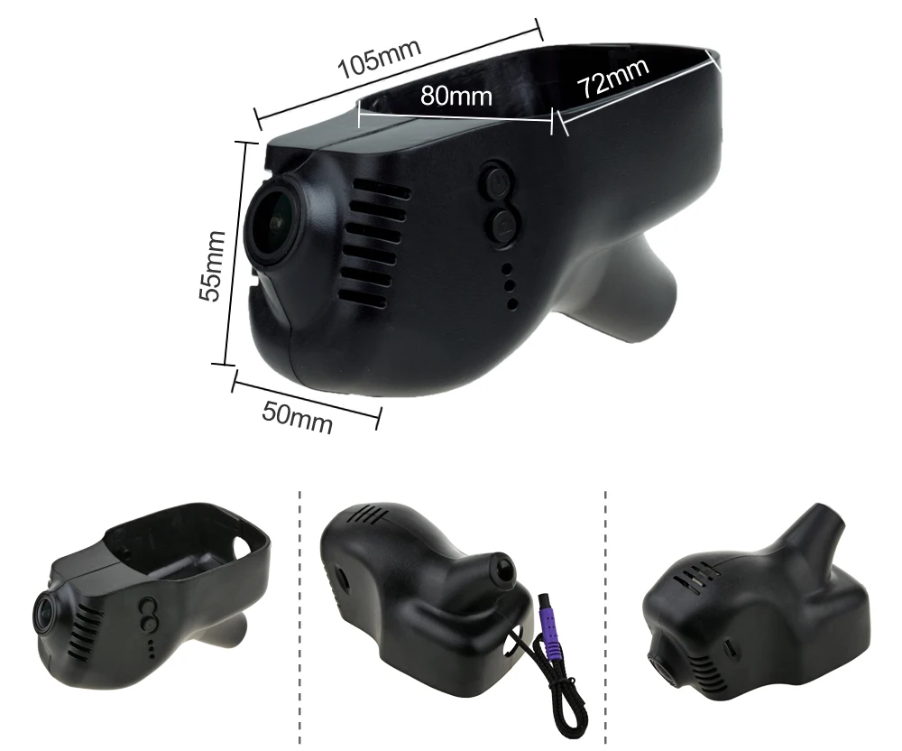 SINOSMART Novatek 96658 автомобильный Wifi DVR для Volkswagen Polo Passat Touran Tiguan Bora Magotan Golf и т. Д. Управление приложением SONY IMX323
