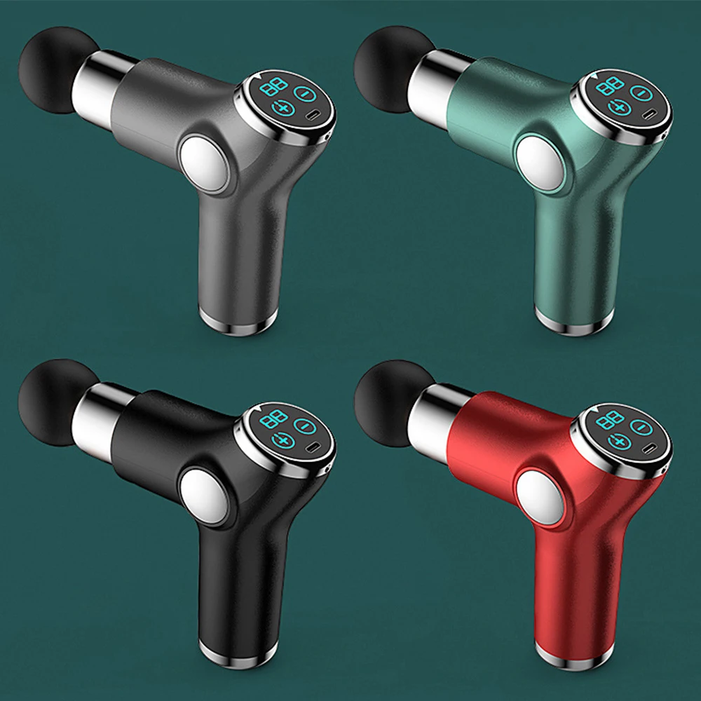 

LCD Mini Fascia Gun Portable USB Rechargeable Massage Gun Muscle Relaxation Portable Fitness Equipment Massager