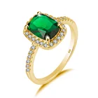 SDOOU 18K золотые кольца, женские изумрудные циркониевые кольца из стерлингового серебра, обручальные кольца, серебряные ювелирные изделия в подарок