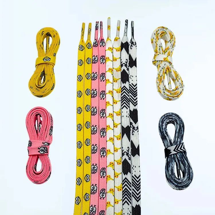 100 120 140cm cartoon shoelace flat shoes board shoes af1 high-top shoe lace suitable for men's shoes women's shoes lace fashion