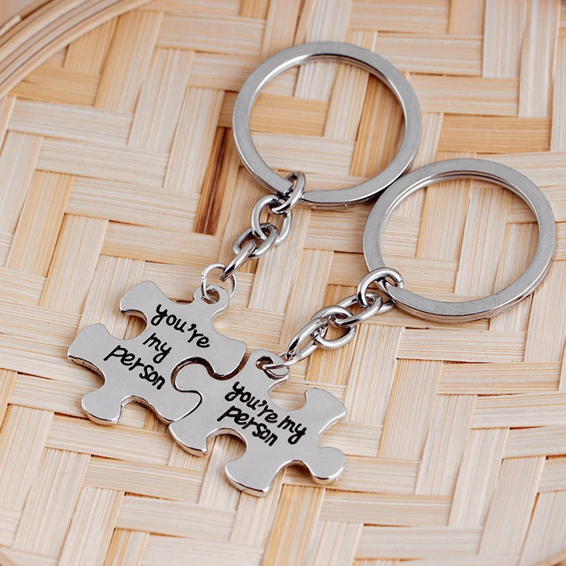 Милые пазлы подвески буквы комплект из 2 предметов вы мой человек брелки лучшие