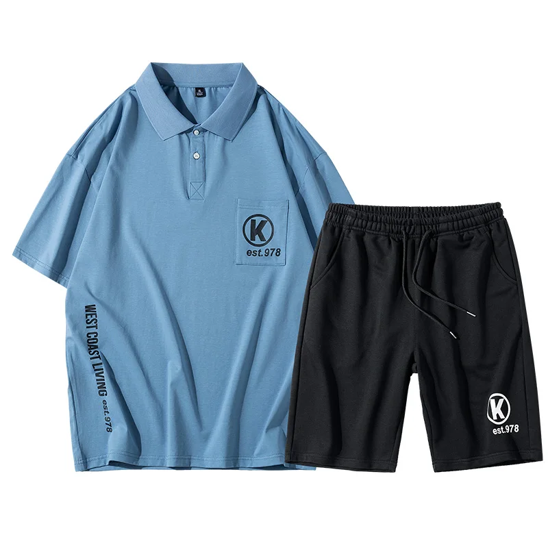 Мужская рубашка-поло с коротким рукавом и отложным воротником | одежда