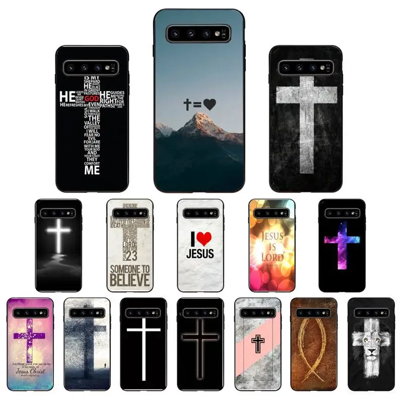 

Bible Jesus Christ Christian Cross Phone Case For Samsung Galaxy S23 S22 S10E S20 Ultra S10 S21 S9 Plus S21Ultra S20FE