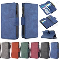 luxury leather case for samsung galaxy s20 s10 s9 note 20 10 ultra pro plus lite two in one zipper card pack shockproof cover