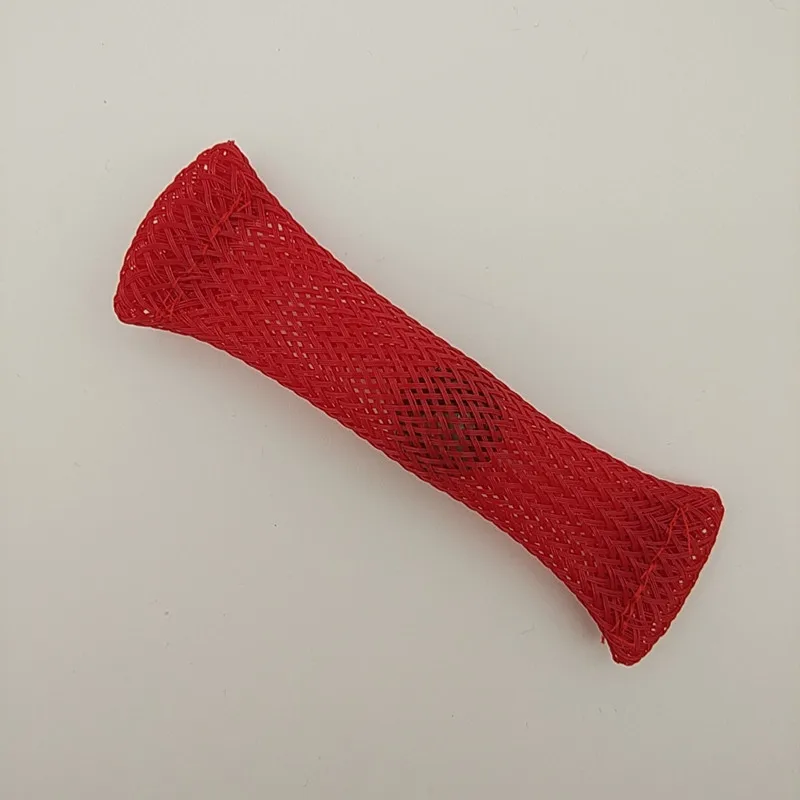 red Трубка из сетчатой ткани с шариками аутистический СДВГ тревожность терапия сжимающая вентиляционные игрушки снятие стресса рука игрушка Непоседа - Цвет: red