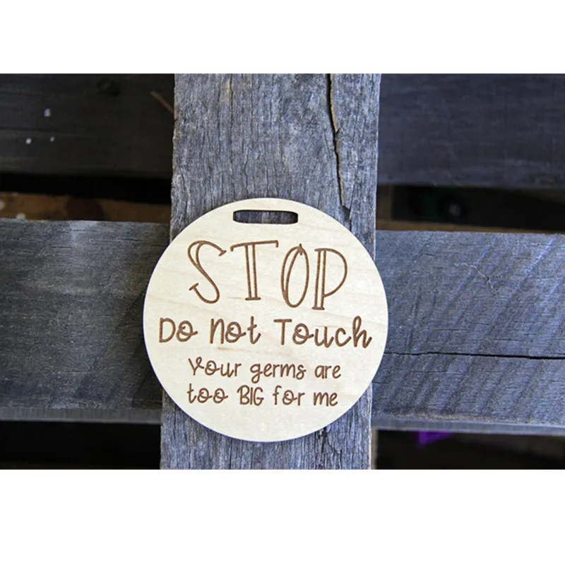 Пользовательская круглая Защитная бирка для новорожденных без прикосновения