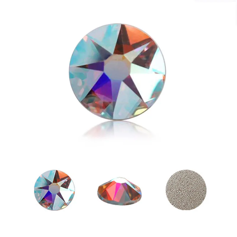 Кристалл AB стеклянные стразы с резными украшениями 5A 16 грани 8 большой маленький