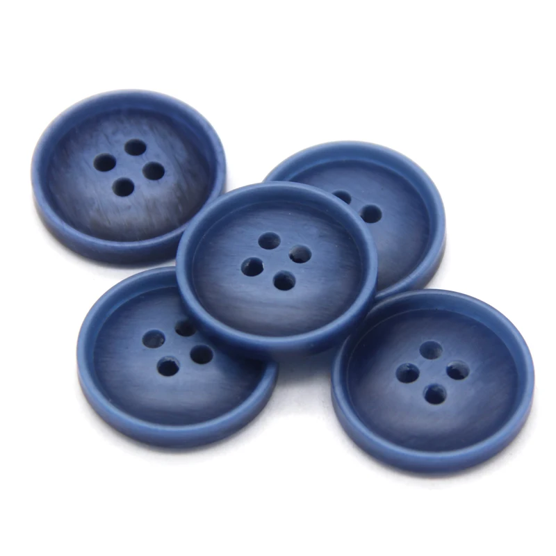 15mm 20mm Blue Resin Men Suit Coat Buttons For Clothing Jeans Pants Decorative Handmade DIY Crafts Sewing Accessories Wholesale