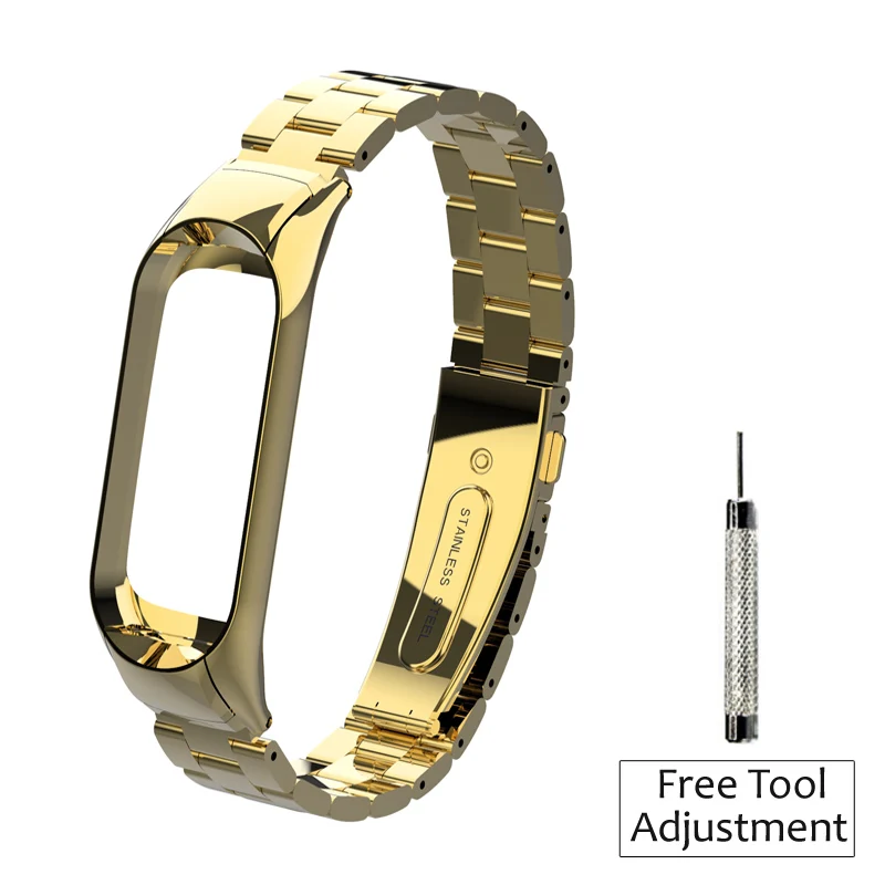 style 2 gold Браслет Amazfeel для mi band 4 металлический ремешок mi band 4 ремешок на запястье из нержавеющей стали ремешок для mi band 3 mi band 3 ремень - Цвет: style 2 gold