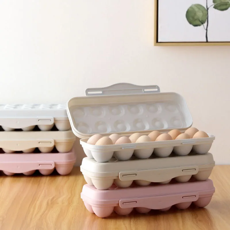 

Shockproof Egg Storage Box Household Refrigerator Egg Holder Kitchen Portable Eggs Dispenser Keep Fresh Box Kitchen Accessories