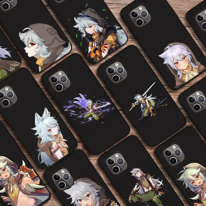 

razor genshin impact hot game Phone Case Candy Color for iPhone 6 7 8 11 12 s mini pro X XS XR MAX Plus