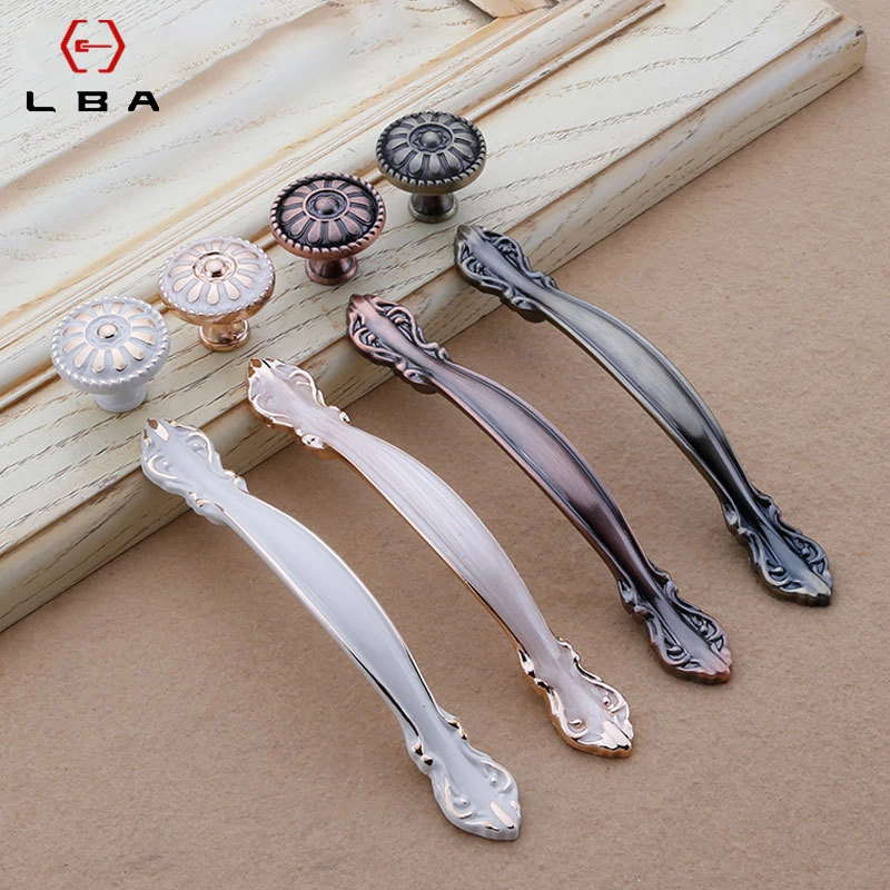 Европейский Стиль ручки шкафа твердого сплава цинка Кухня шкаф для выдвижных