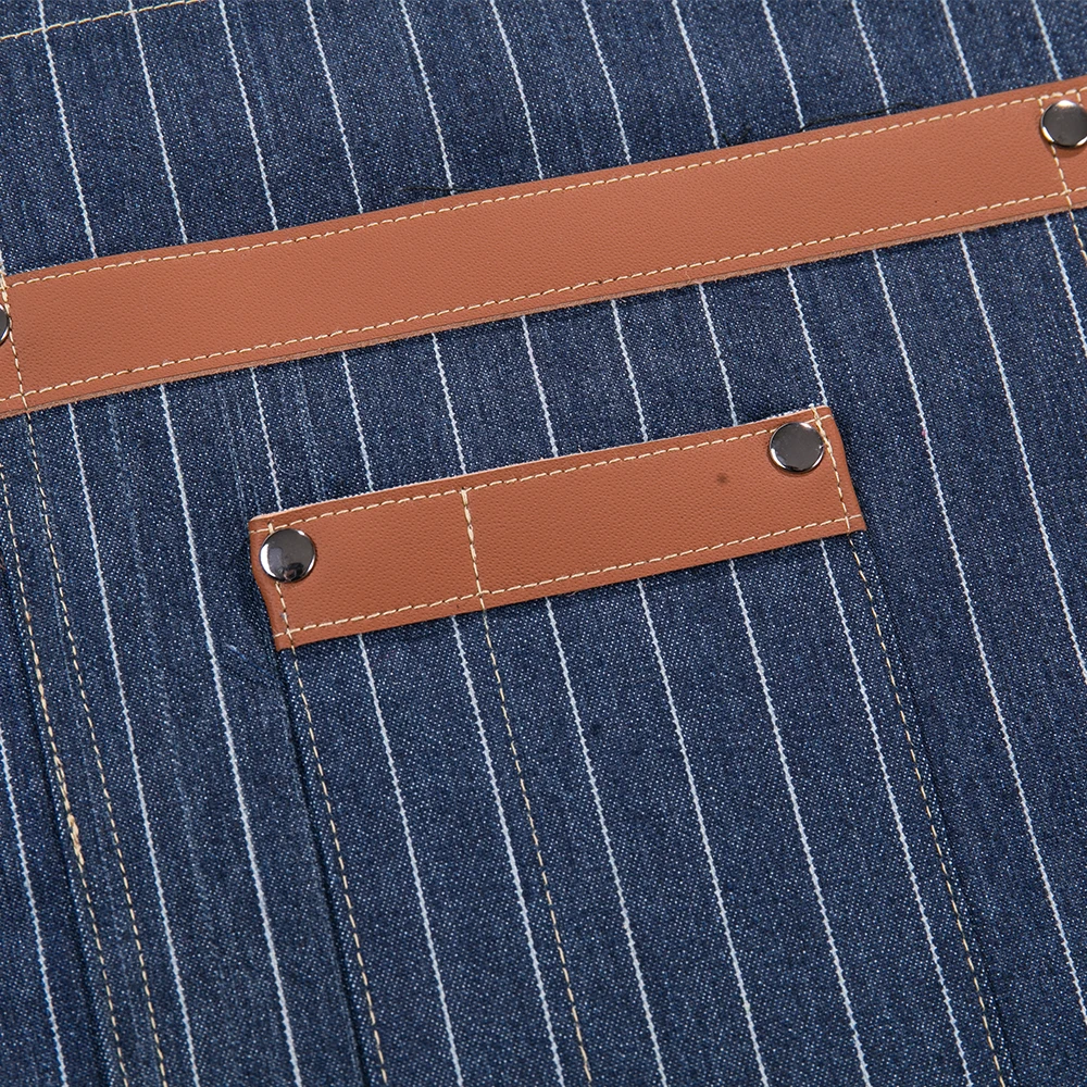 

Denim Aprons for Women Men High Quality Wholesale Unisex Kitchen Hotel Coffee Shop Bakery Chef Waiter Cleaning Apron waitress