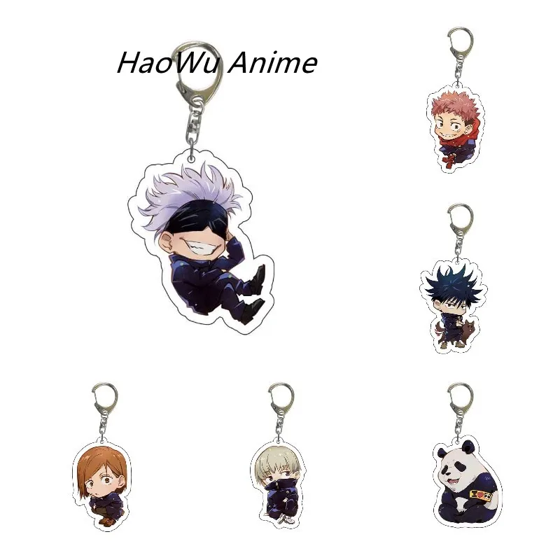 

Jujutsu Kaisen Cartoon Figure Gojo Satoru Yuji Itadori Kugisaki Acrylic Anime Key Chain Student Bag Key Ring Cute Pendent Toys