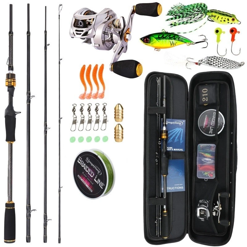 Удочка рыболовная из углеродного волокна 1 8/2 м 4 шт.|Комбинации удочек| |