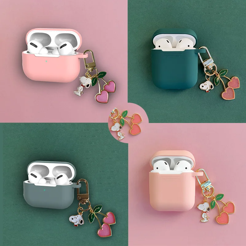 Милый силиконовый чехол с подвеской для Apple Airpods Pro Чехол Аксессуары для наушников Bluetooth защитный чехол
