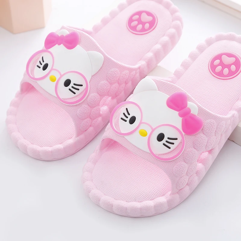 Детские тапочки в Корейском стиле Сезон лето Домашние для маленьких и средних
