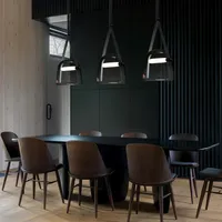 Modern Glass Pendant Light Nordic Smoke Grey LED Hanging Lamp Dining Room Bedroom Lamp Retro Industrial Loft Home Deco Luminarie