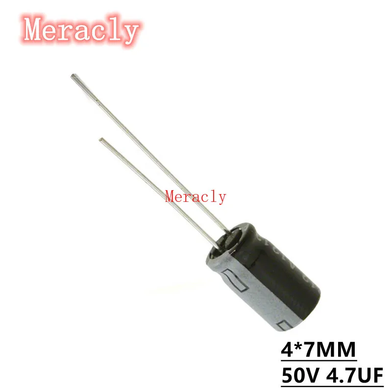 

50PCS 50V 4.7UF Aluminum electrolytic capacitors Own factory long life High frequency and low resistance best quality 20%