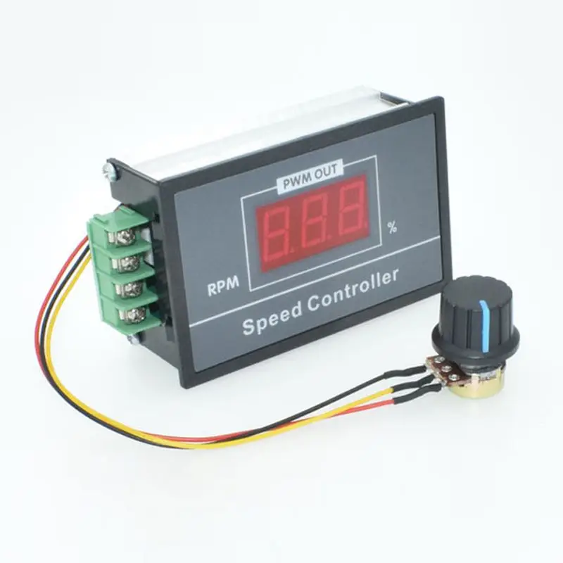 0-100 digital display stepless speed regulation 6V-60V PWM DC motor controller Switch With case(6.5) | Обустройство дома