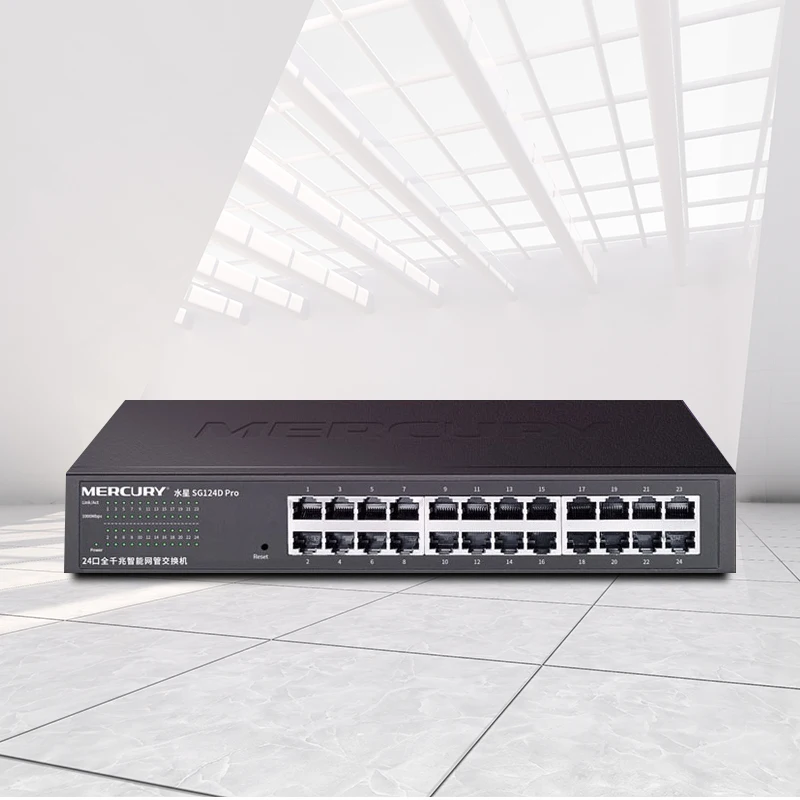 MERCURY SG124D 24 Порты коммутатор Gigabit Ethernet 10/100/1000 Мбит сетевой Auto MDI/MDIX|Сетевые