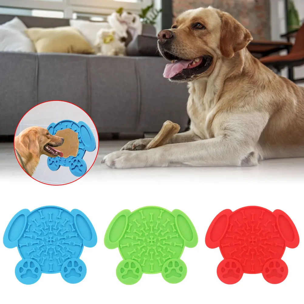 

Pet Silicone Sucker Food Lick Pad Dog Slow Food Bowl Bathroom Shower Lick Pad Dinner Plate for Pet Bathing Grooming Cat Training