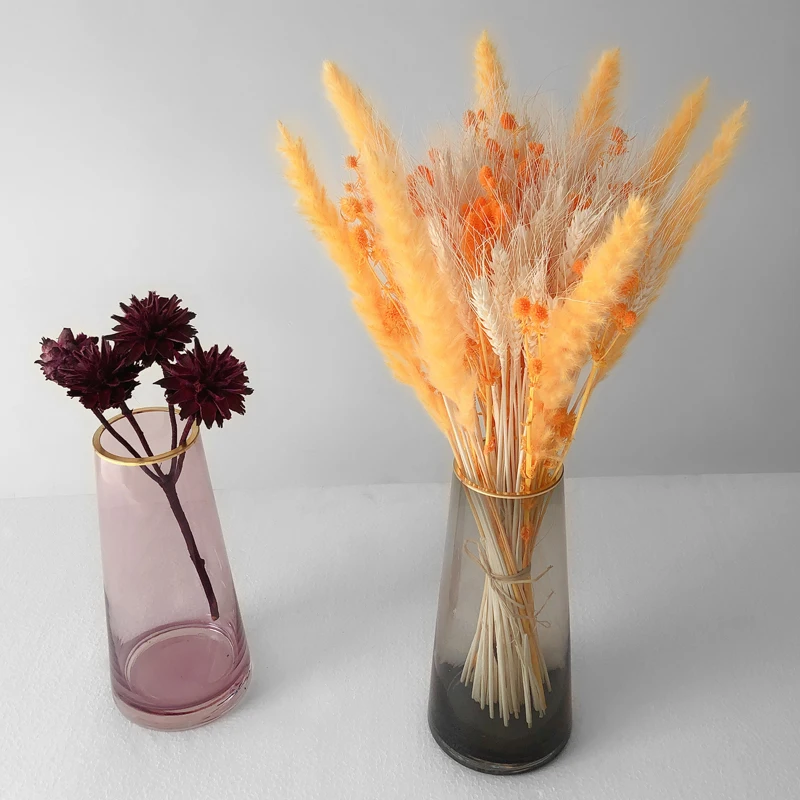 

Natural Dried Reed Pampas Grass Real Wheat Ear Preserved Lover Fruits Flower Bouquet Wedding Home Decoration Accessories