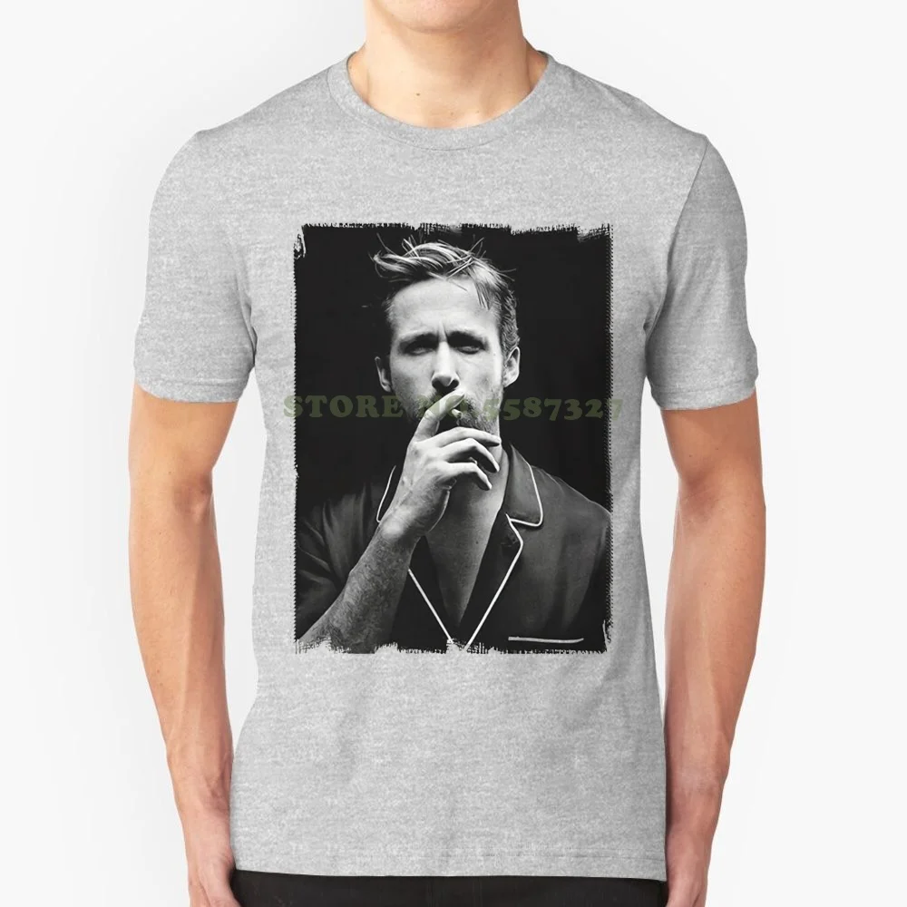 

Хорошее качество брендовая хлопковая рубашка Летние Стильные крутые рубашки Райан Гослинг H: мужская футболка с рисунком знаменитости Паль...