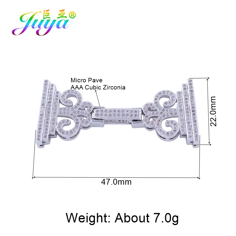 White Gold Juya DIY барокко Жемчуг Ювелирные Изделия застежки Застежка ручной работы крюк застежки для женщин роскошное, с натуральным камнем жемчужные для изготовления украшений - Цвет: White Gold