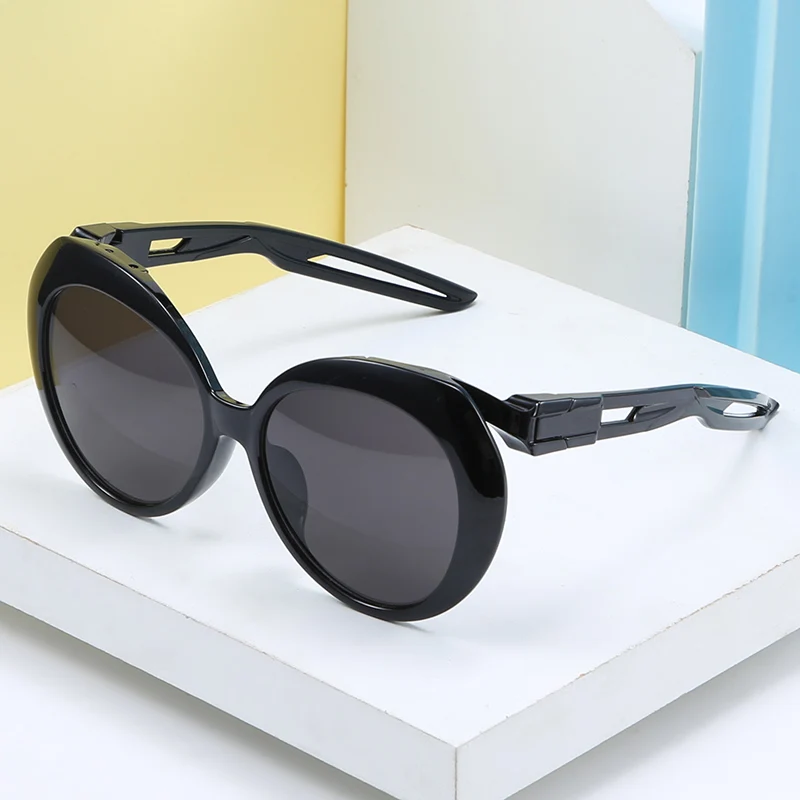 

MARC Oval Sunglasses personality Designer Women Vintage Oversized Retro Round Frame White Trendy Style Sun Glasses