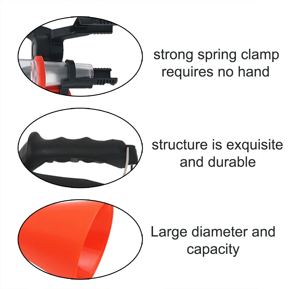 

Universal Auto Car Vehicle Oil Adding Plastic Funnel with Clamp Base Bracket