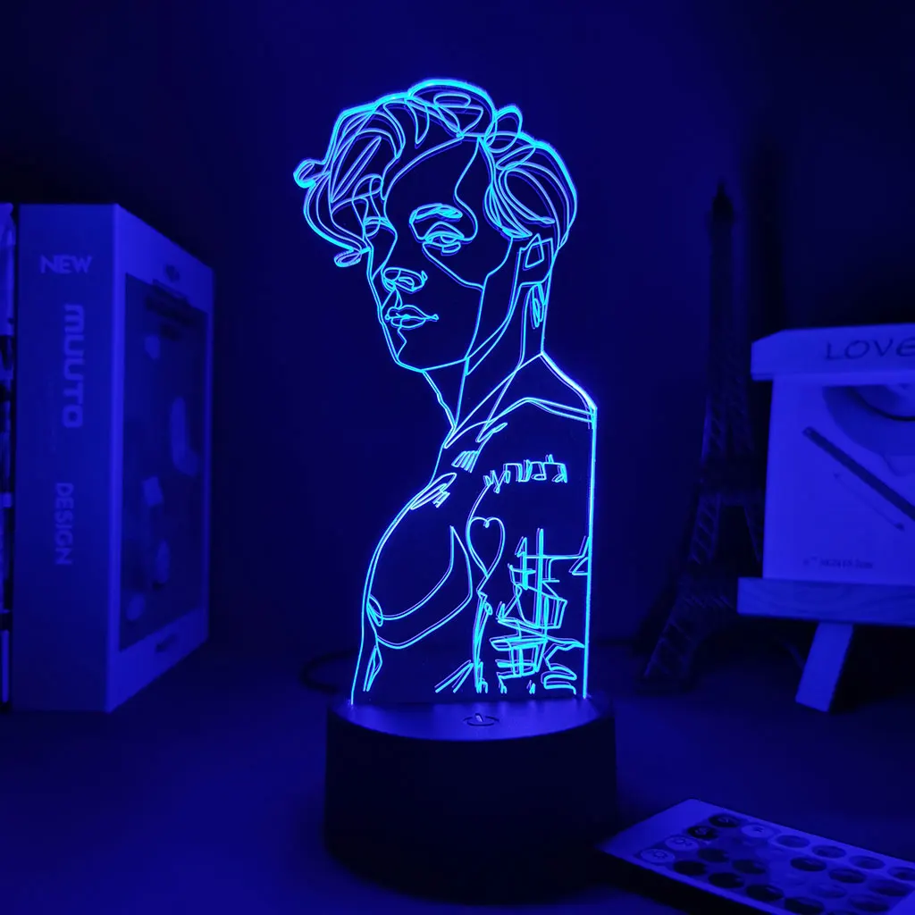 Art Abstract Harry Figure 3D Night Light Touch Projection Style Display Suitable For Gifts Children Room Decoration Bedside Lamp | Лампы и
