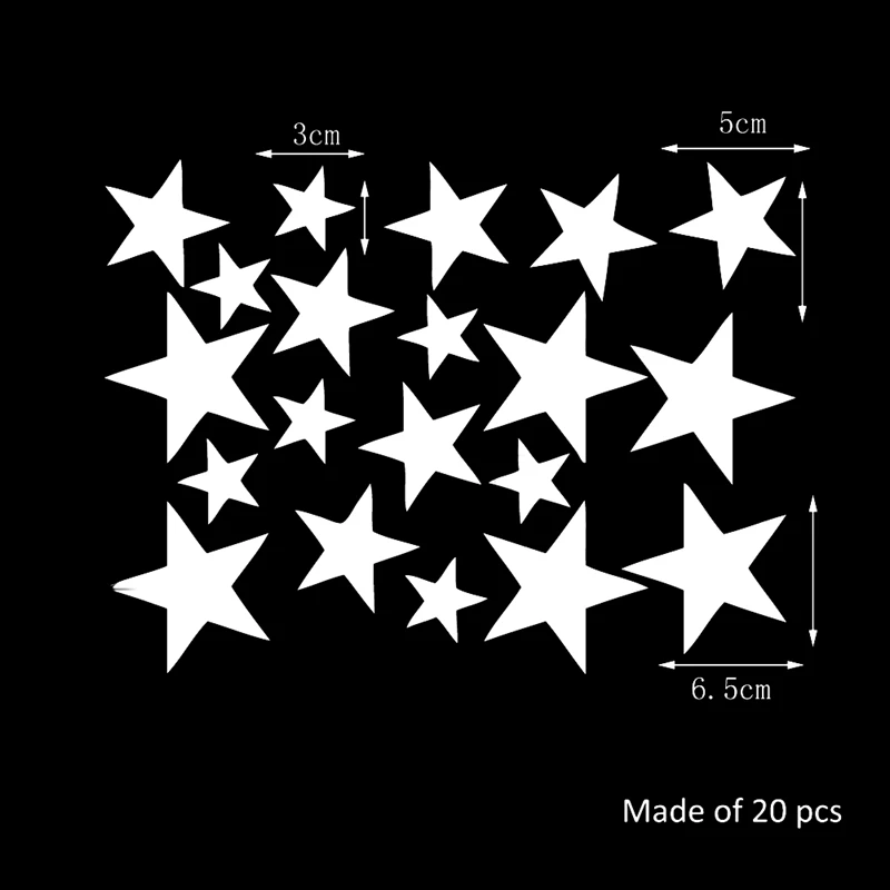 20 шт./компл. 3D акриловые настенные наклейки серебро/золото дешевая декоративная