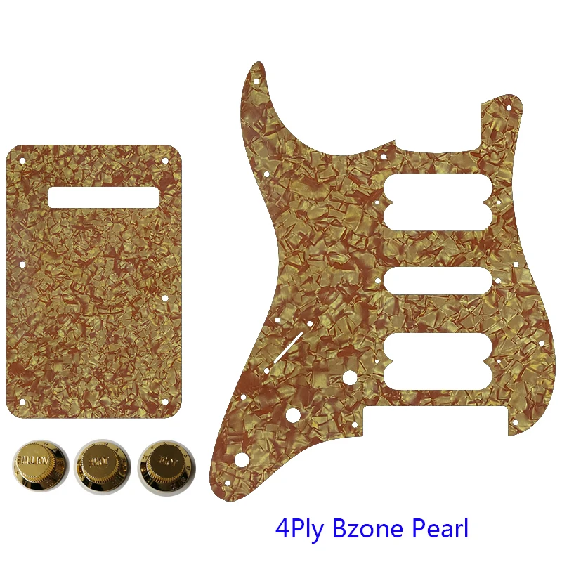 

Guitar Pickguard And 11 Screws For Left Handed Fender Strat Floyd Rose Bridge Cut With HSH Pickups & Back Plate & Control Knob