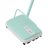 eyliden carpet sweeper hand push automatic broom for home office carpet rugs dust paper cleaning with 4 corner edge brushes