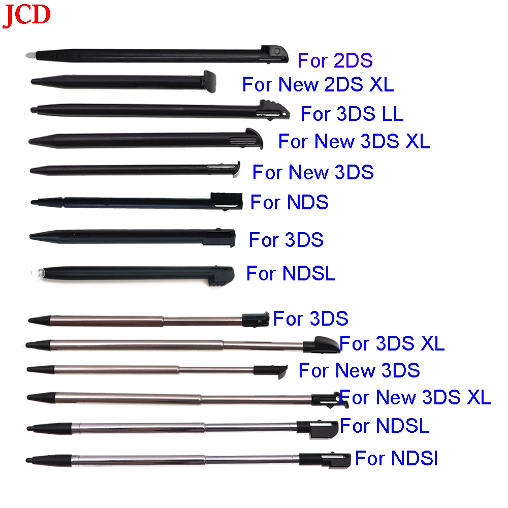 1pcs  Metal Telescopic Stylus Plastic Stylus Touch Screen Pen for 2DS 3DS New 2DS LL XL New 3DS XL For NDSL DS Lite NDSi NDS Wii