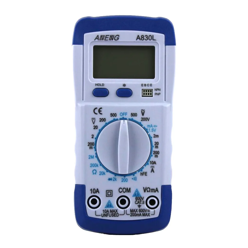 A830L мультиметр 830L Ручной цифровой универсальный измеритель Амперметр Вольтметр