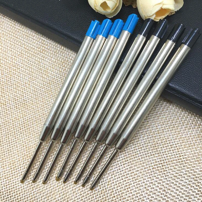 10 шт./лот гелевые стержни 1 0 мм синие Черные шариковые чернила Роскошные